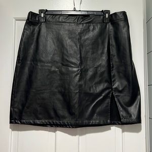 Faux Leather Mini Skirt